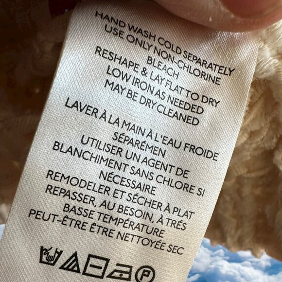 Free People Daiquiri Open Knit Sweater Cardi Ivory Size Medium - Picture 9 of 11